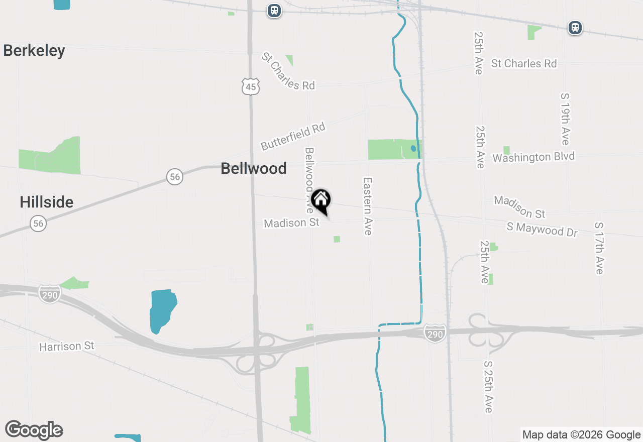 Map of 3606 Madison Street, Bellwood, IL 60104