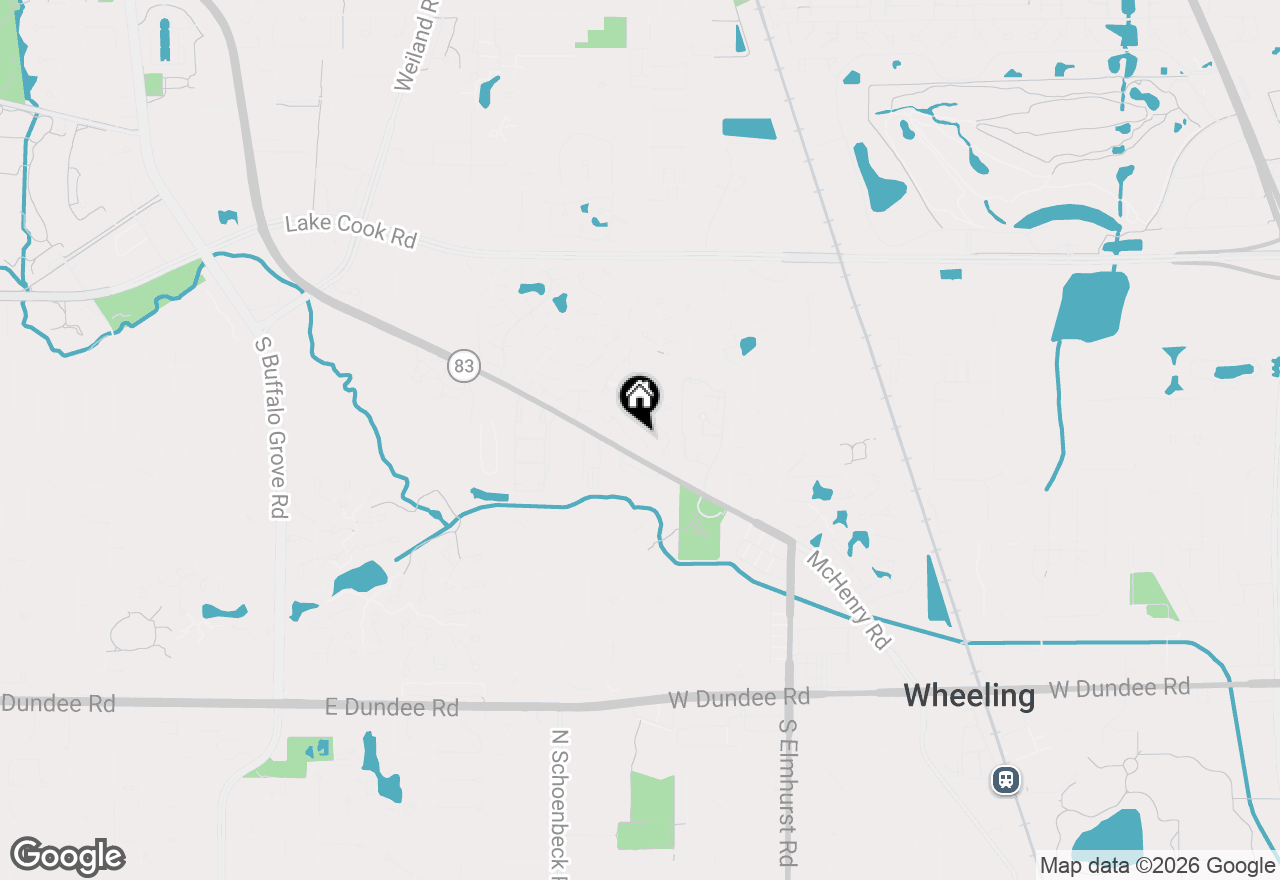 Map of 1052 Southbury Lane #B1, Wheeling, IL 60090
