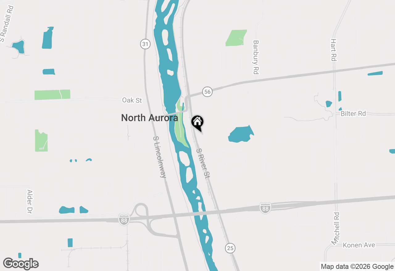 Map of 125 S River Road, North Aurora, IL 60542