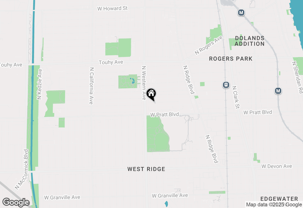 Map of 2322 W Farwell Avenue #1W, Chicago, IL 60645