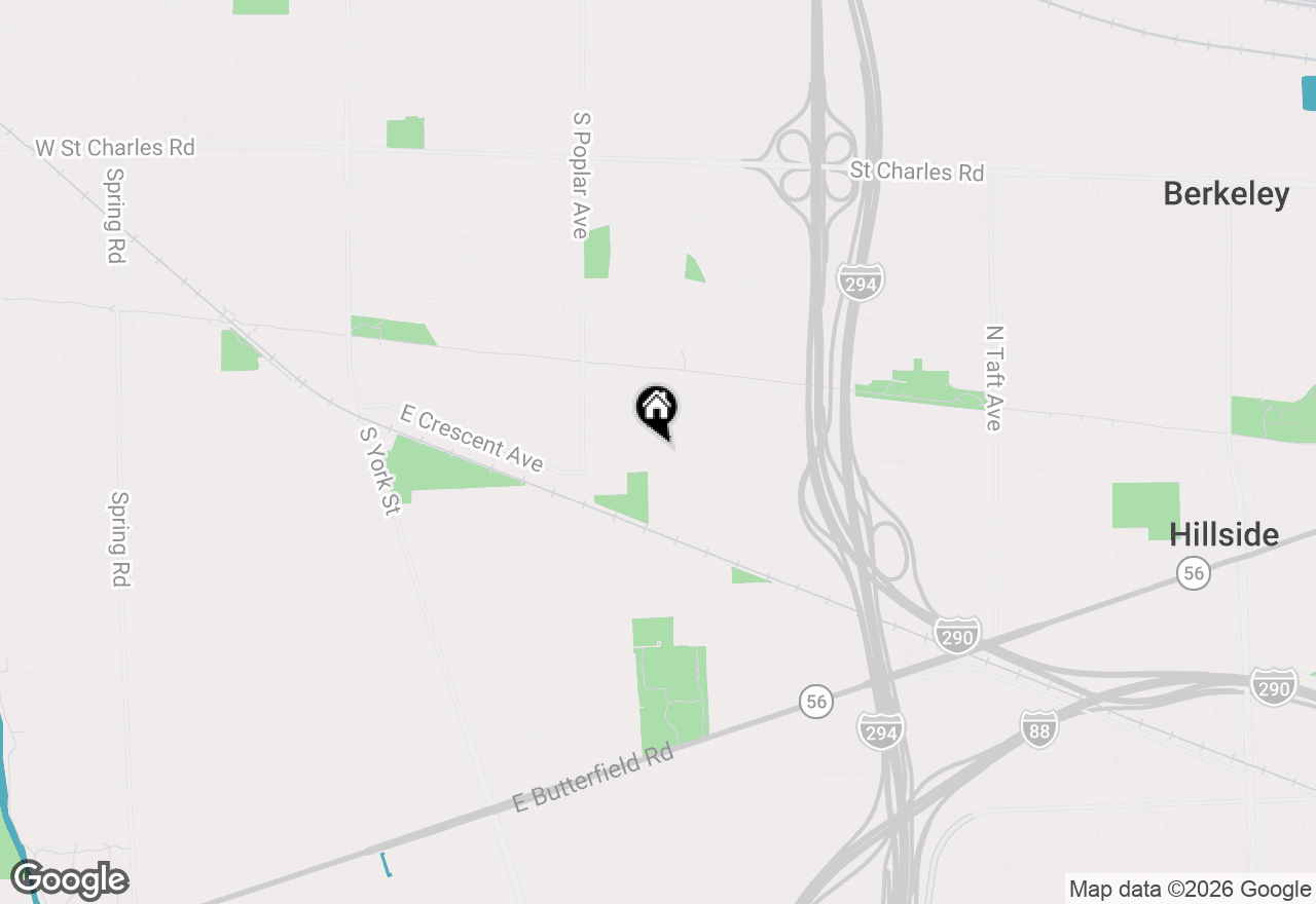 Map of 605 S Fern Avenue, Elmhurst, IL 60126
