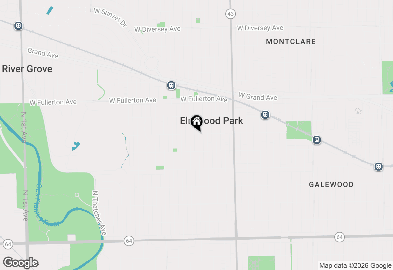 Map of 2158 N 74th Avenue, Elmwood Park, IL 60707