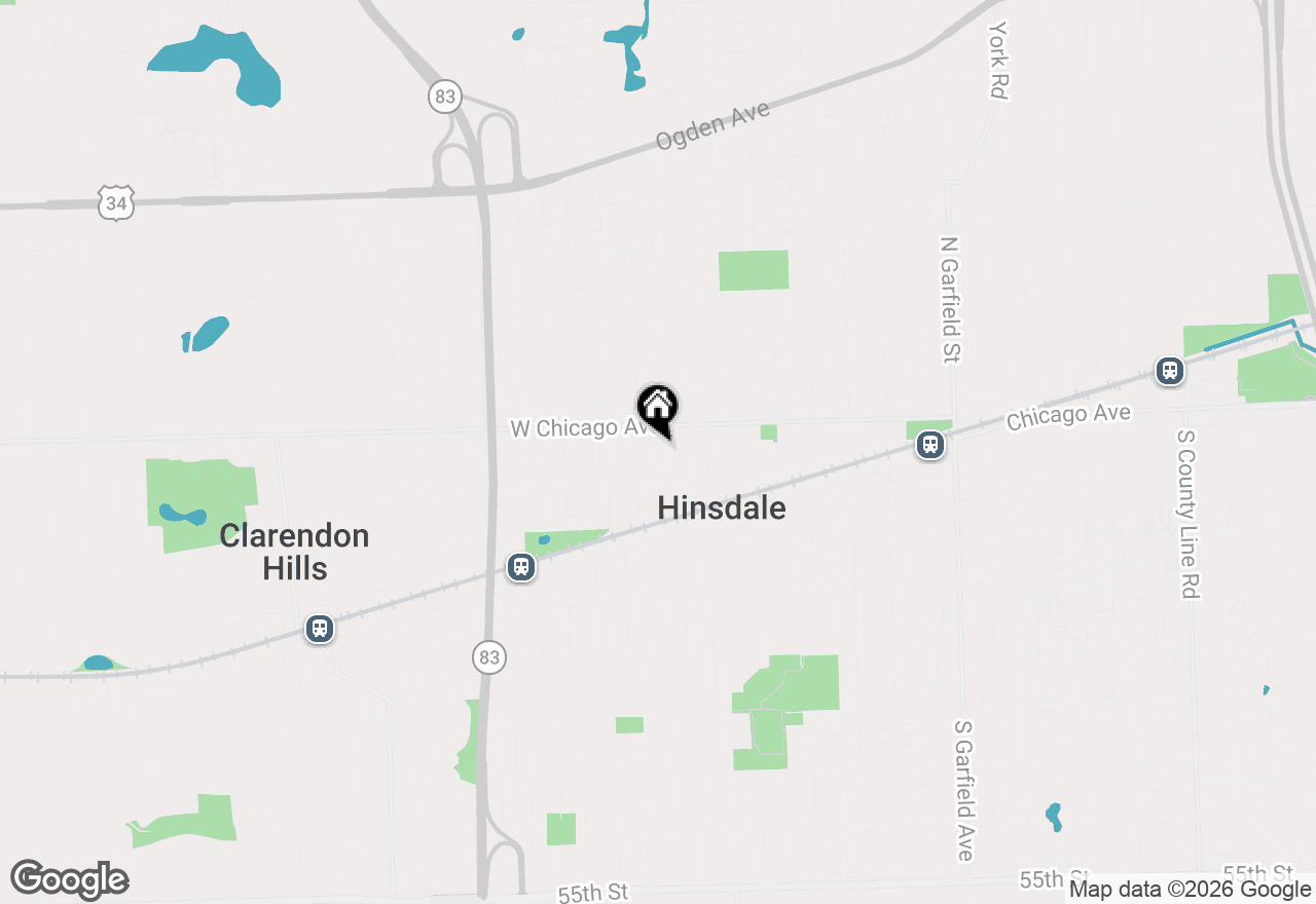 Map of 22 S Monroe Street, Hinsdale, IL 60521