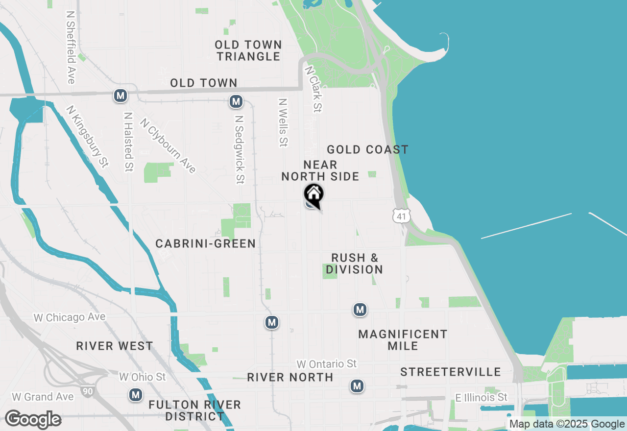 Map of 111 W Elm Street, Chicago, IL 60610