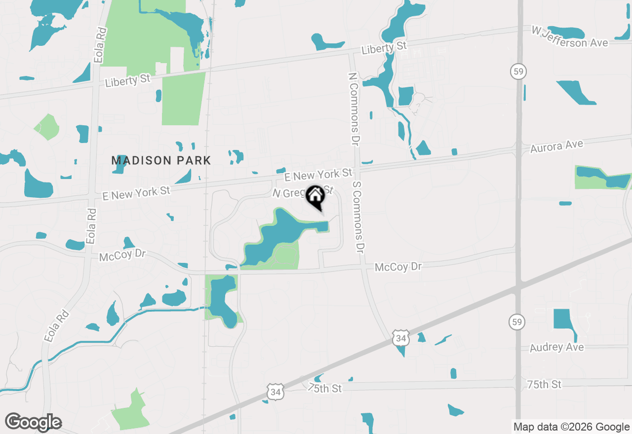 Map of 116 Raintree Court, Aurora, IL 60504