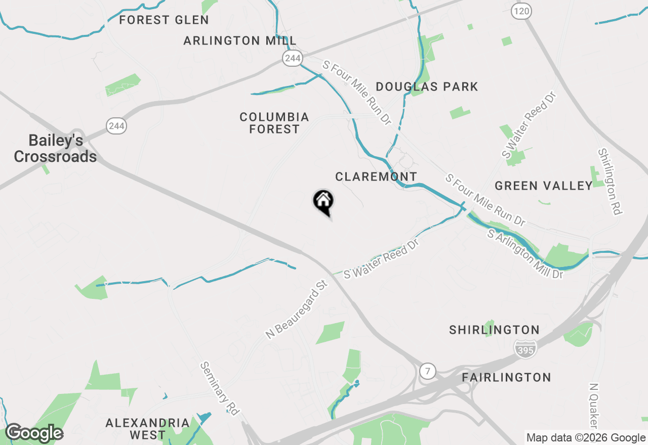 Map of 2108 S Dinwiddie Street #A, Arlington, VA 22206
