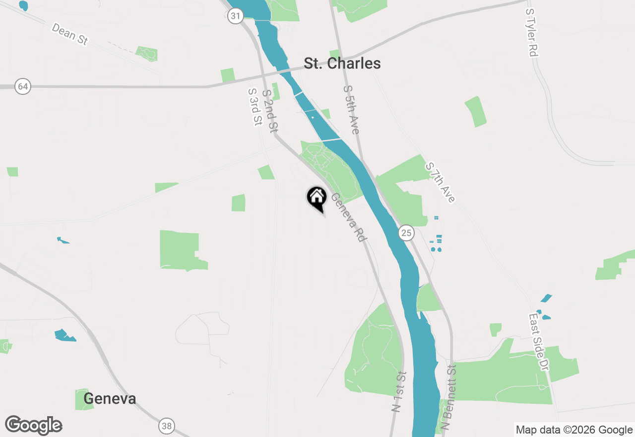 Map of 1003 Ash Street, St. Charles, IL 60174