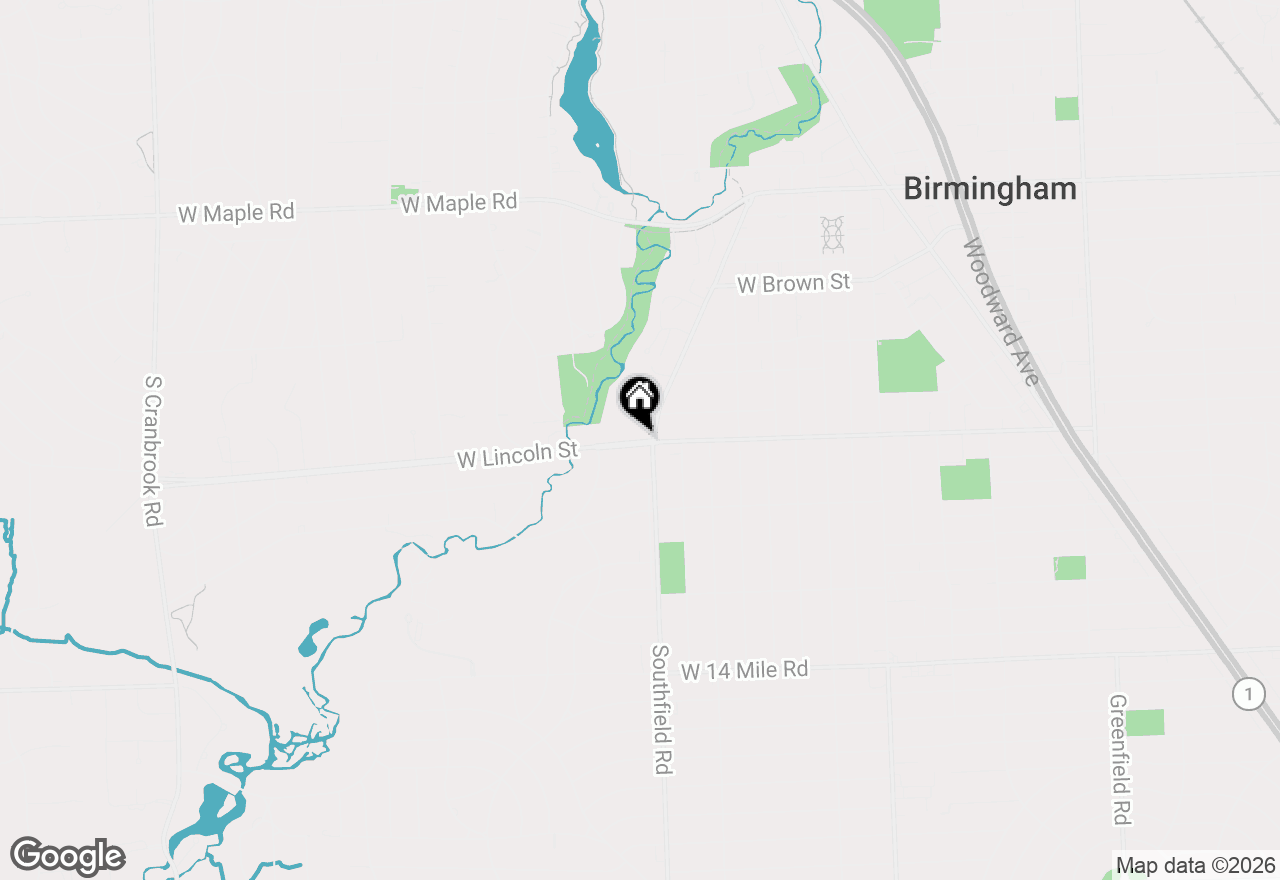 Map of 950 W Lincoln Street, Birmingham, MI 48009