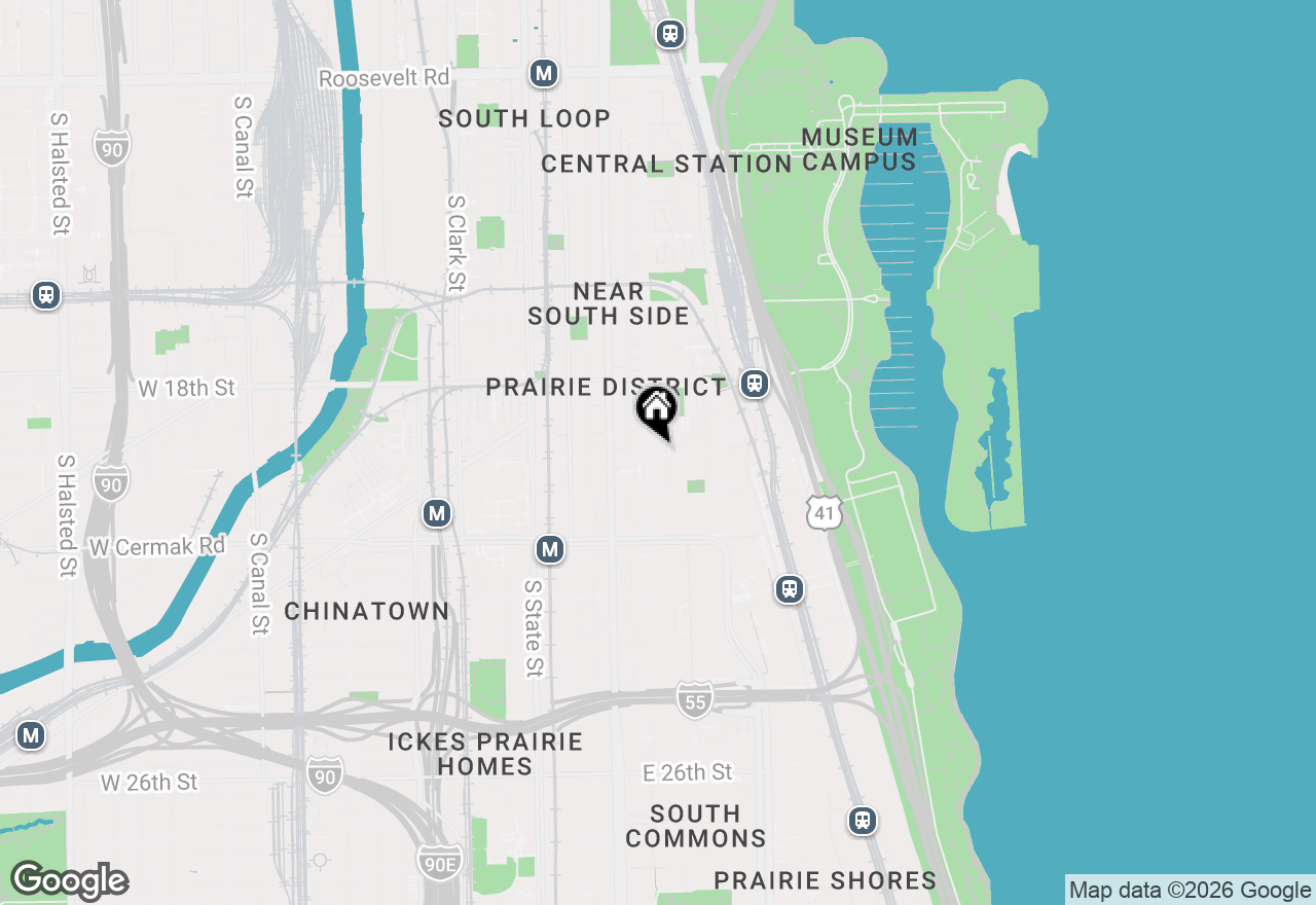 Map of 212 E Cullerton Street #1009, Chicago, IL 60616