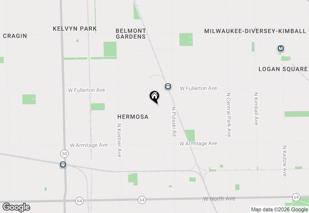Map of 2243 N Kedvale Avenue, Chicago, IL 60639