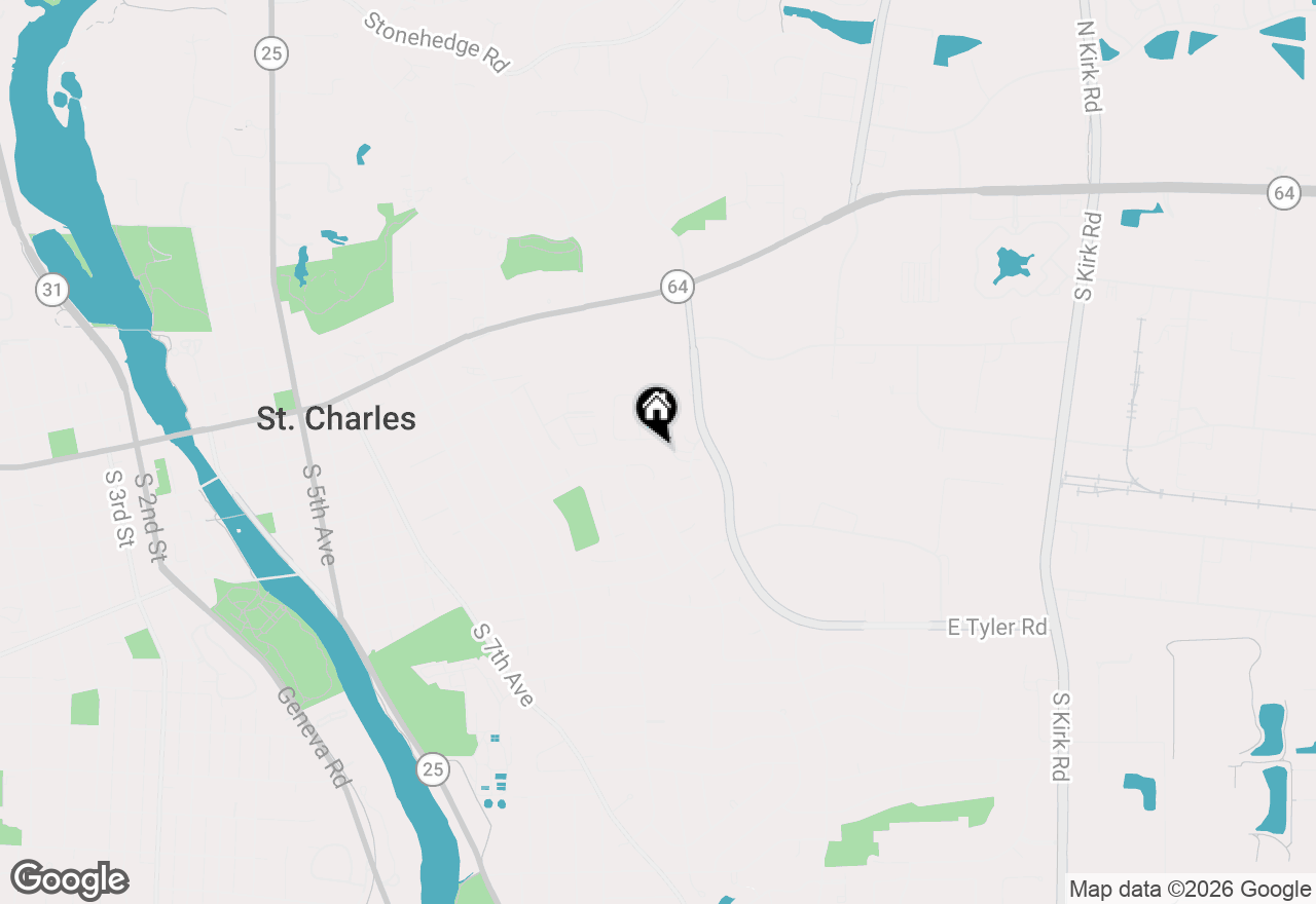 Map of 1569 Dempsey Drive, St. Charles, IL 60174
