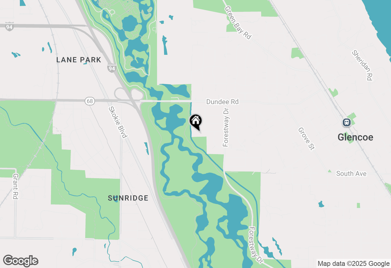 Map of 800 Woodridge Lane, Glencoe, IL 60022