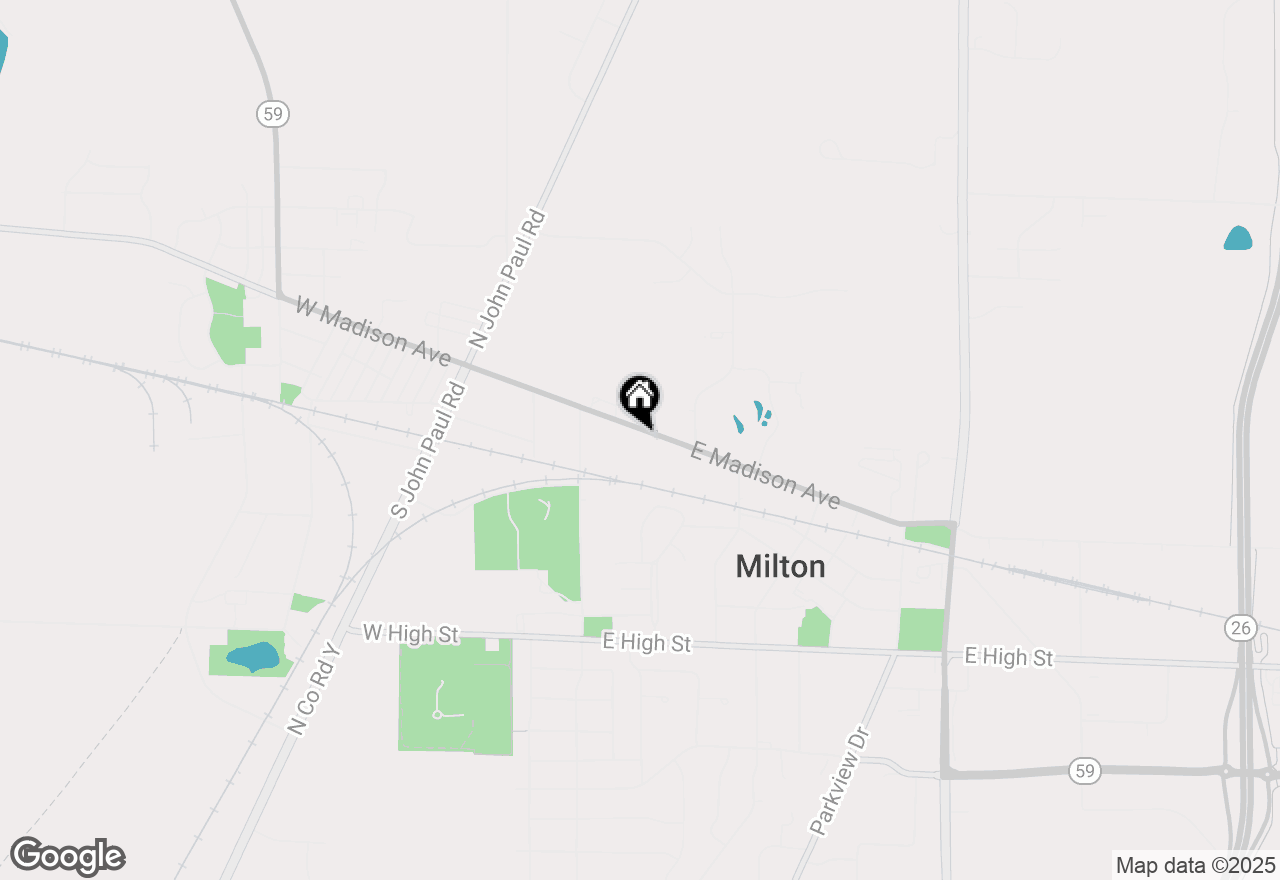 Map of 129 E Madison Avenue, Milton, WI 53563