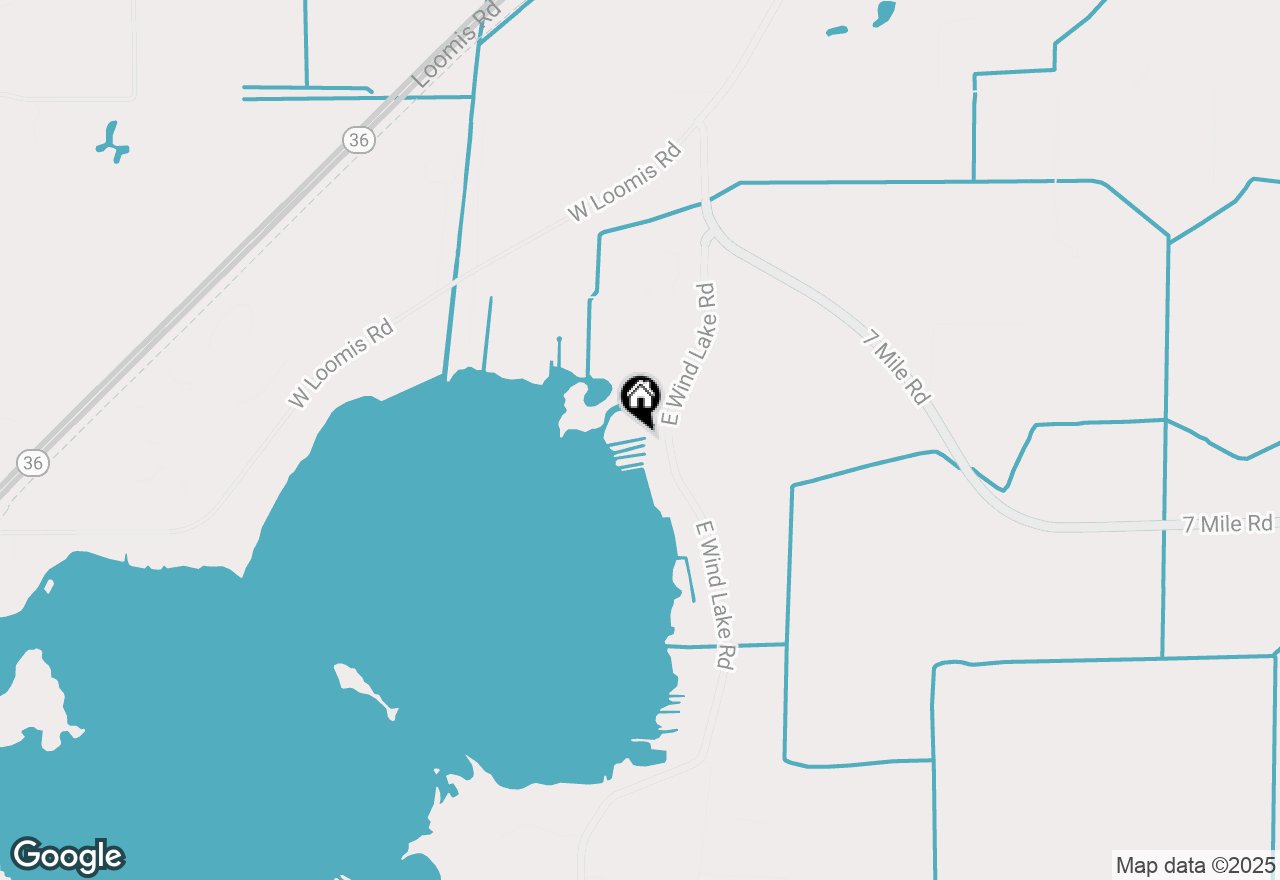 Map of 8216 E Wind Lake Rd, Waterford, WI 53185