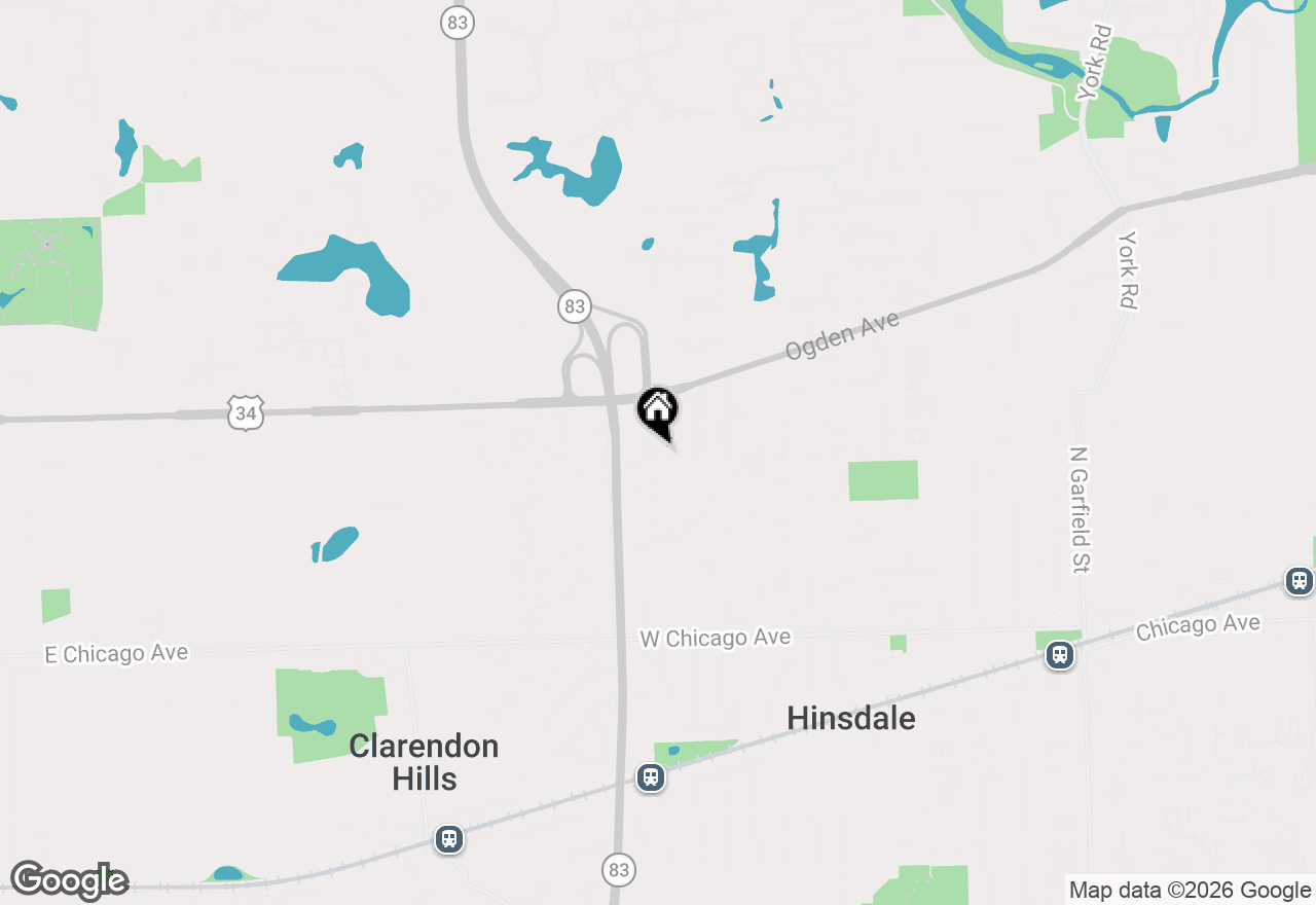 Map of 407 N Quincy Street, Hinsdale, IL 60521