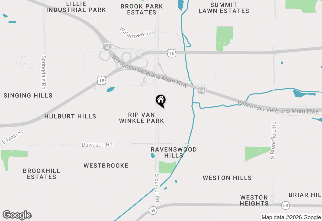 Map of 390 Dustin Dr, Brookfield, WI 53045