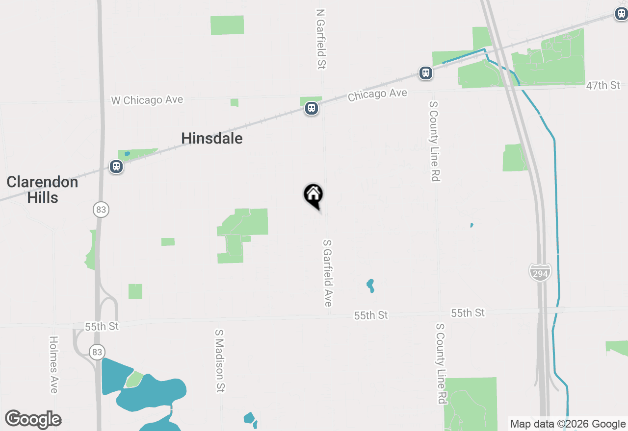 Map of 17 Ulm Place, Hinsdale, IL 60521