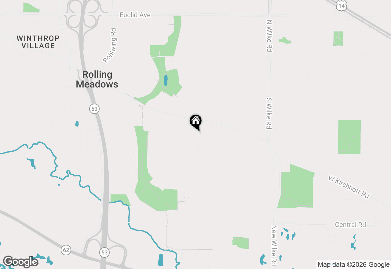 Map of 2539 Geranium Way, Rolling Meadows, IL 60008