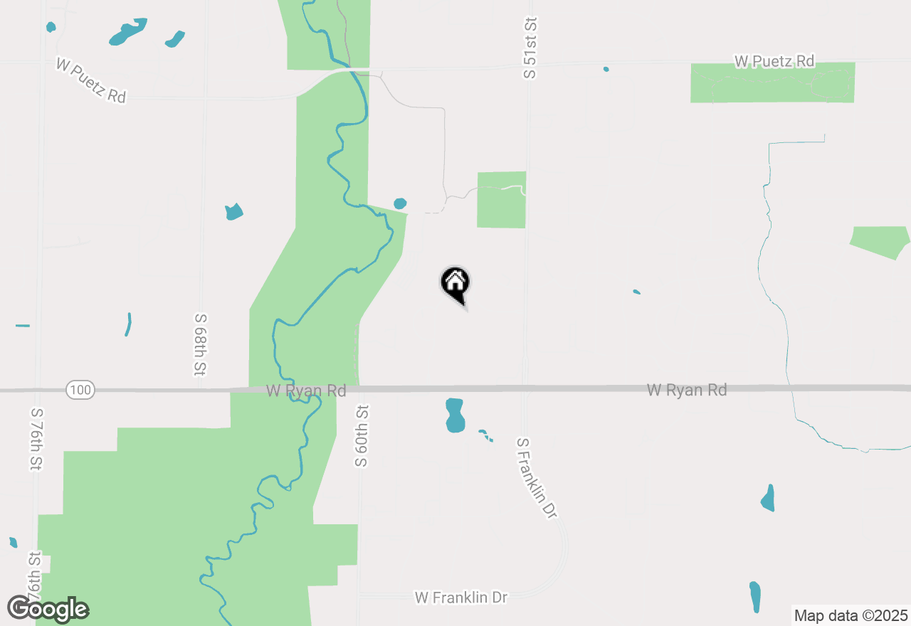 Map of 5427 W Cobblestone Way #A, Franklin, WI 53132