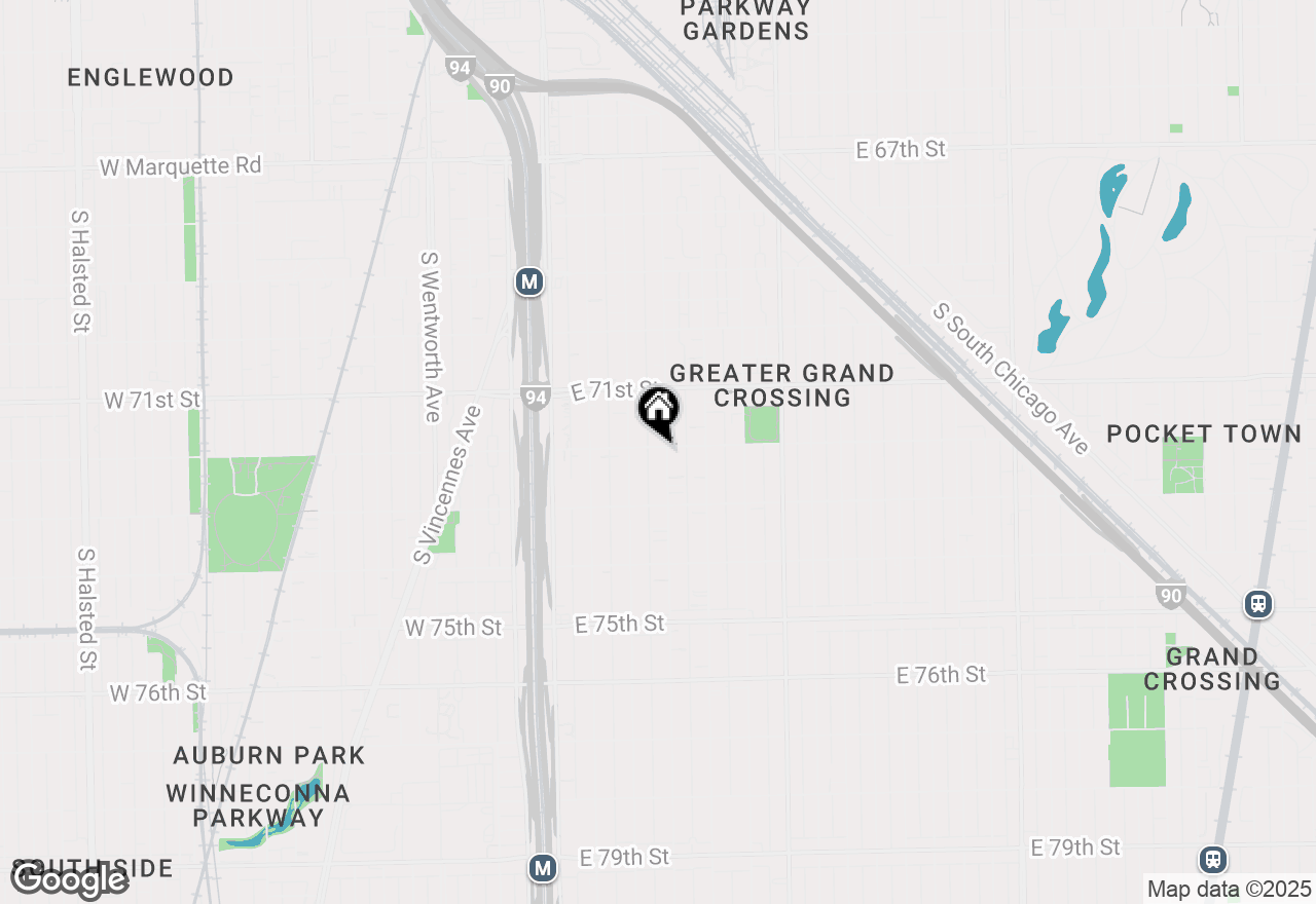 Map of 7202 S Indiana Avenue #2R, Chicago, IL 60619