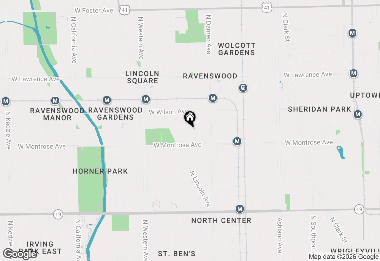 Map of 4455 N Hamilton Avenue #3, Chicago, IL 60625