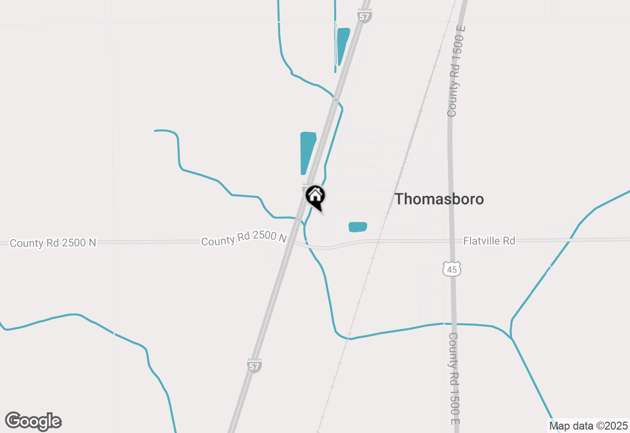 Map of (Address confidential), Thomasboro, Illinois 61878
