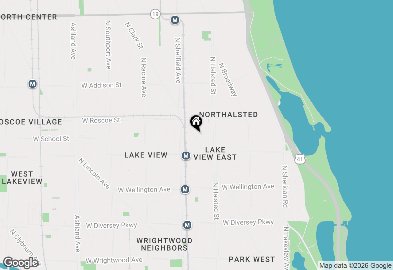 Map of 866 W Aldine Avenue #3, Chicago, IL 60657