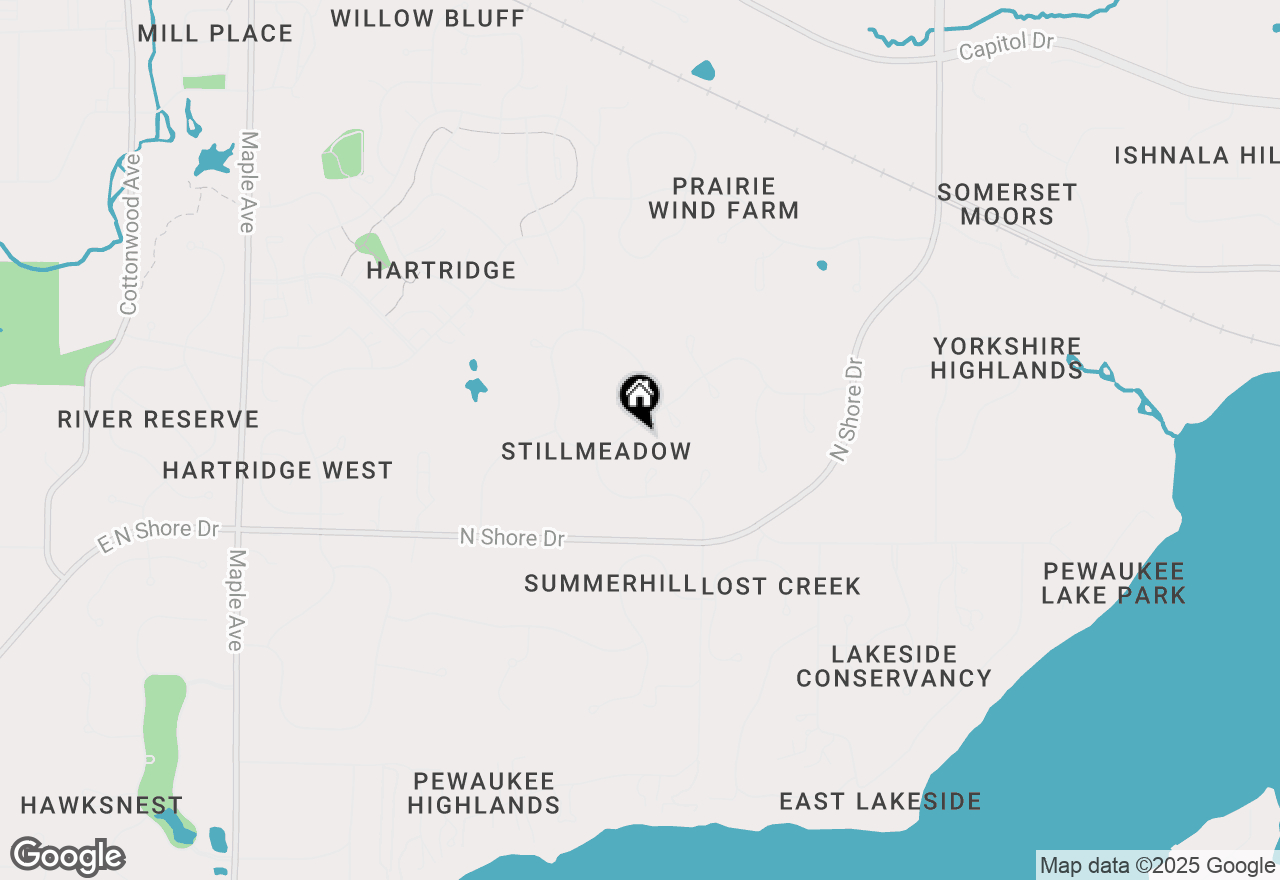 Map of N37W29151 Middlefield Rd, Pewaukee, WI 53072