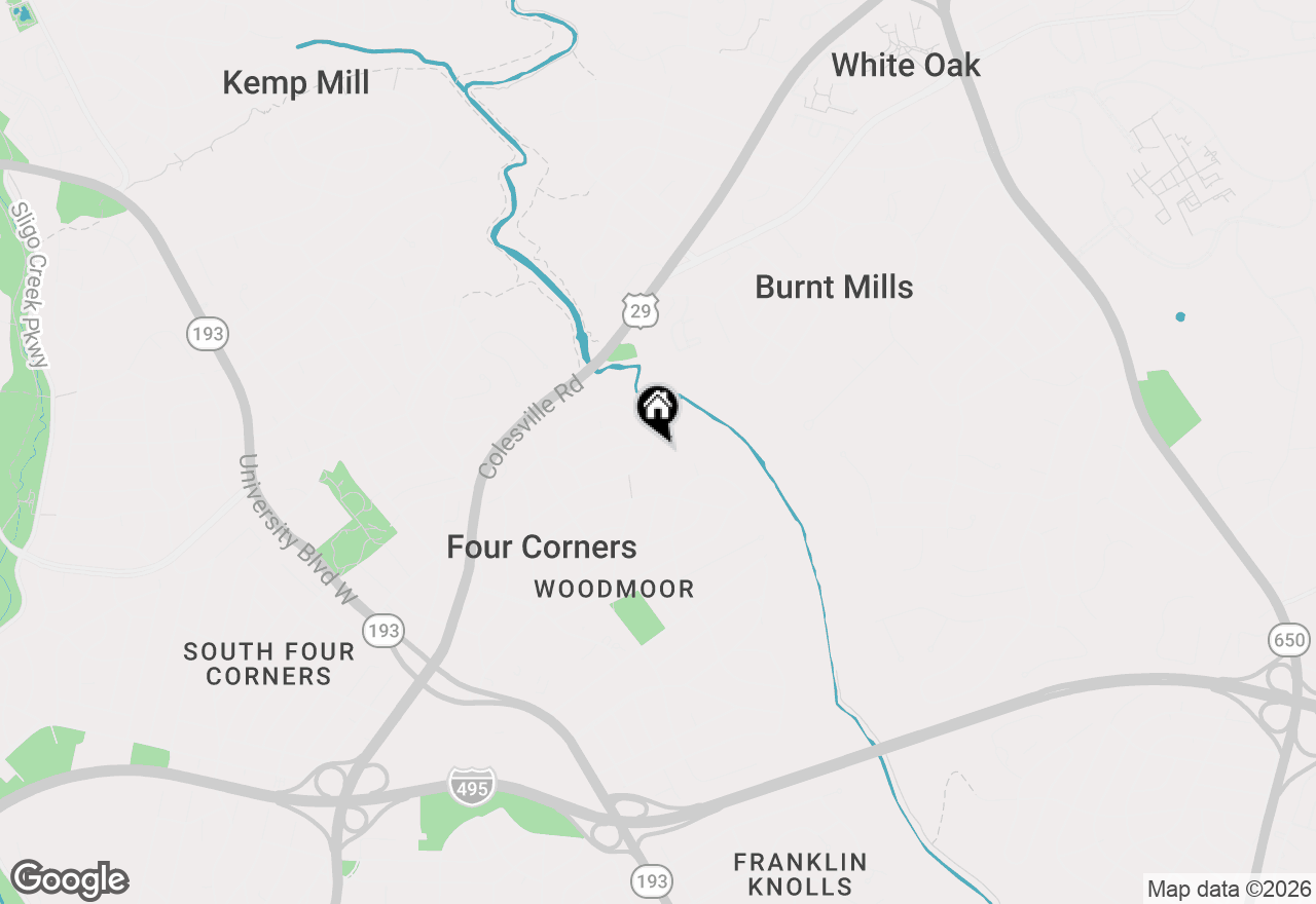 Map of 240 Whitmoor Terrace, Silver Spring, MD 20901