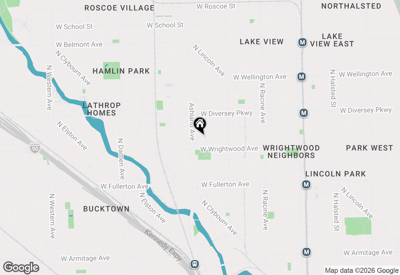 Map of 2640 N Bosworth Avenue #PHS, Chicago, IL 60614
