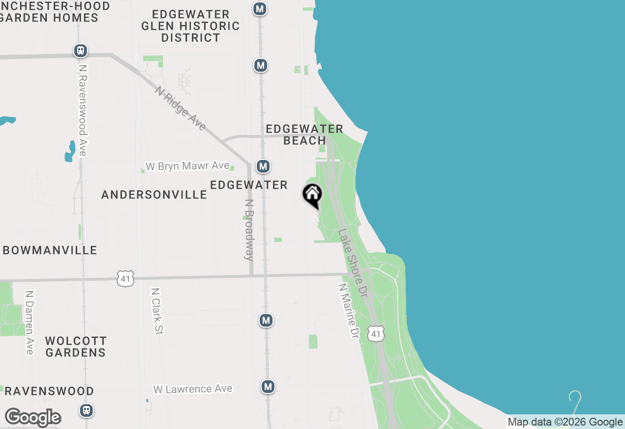 Map of 5415 N Sheridan Road #4703, Chicago, IL 60640