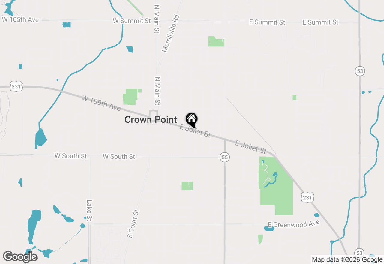Map of 513 E Joliet Street, Crown Point, IN 46307