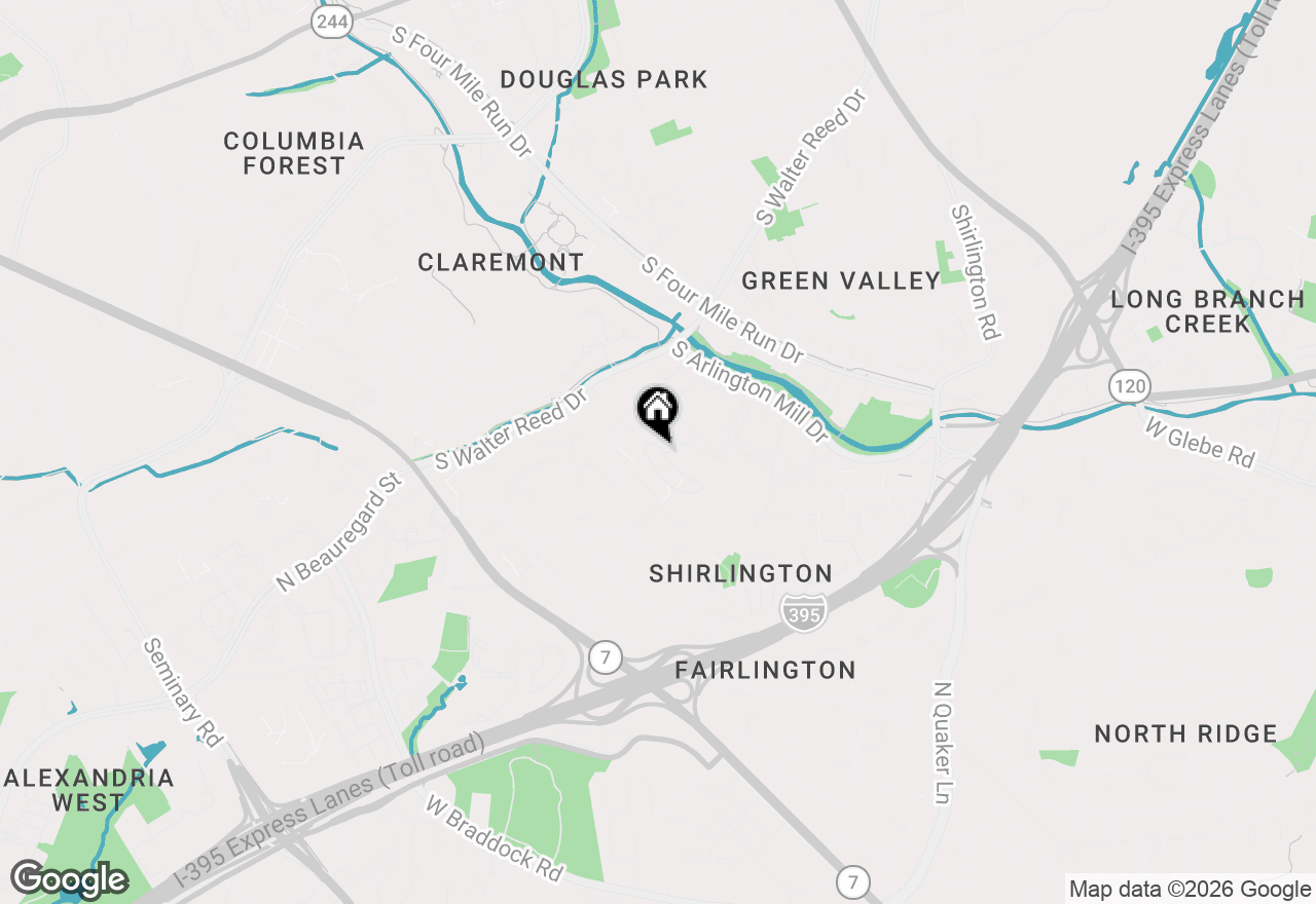 Map of 2907 S Woodstock Street, Arlington, VA 22206