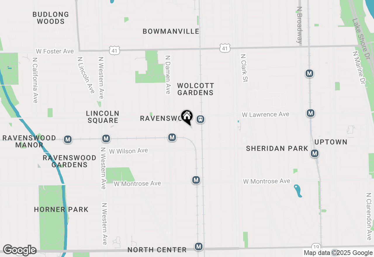 Map of 4710 N Wolcott Avenue #1W, Chicago, IL 60640