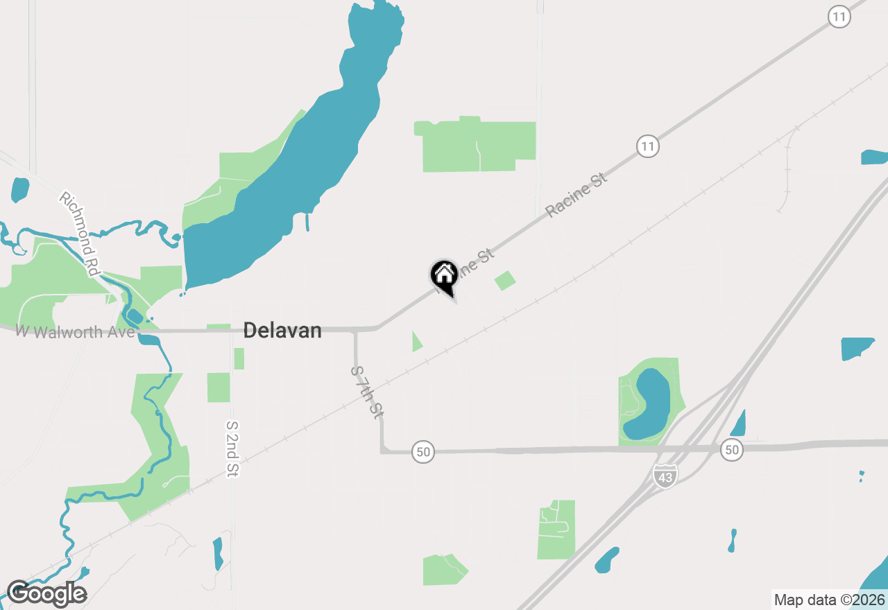 Map of 929 Center Street, Delavan, WI 53115