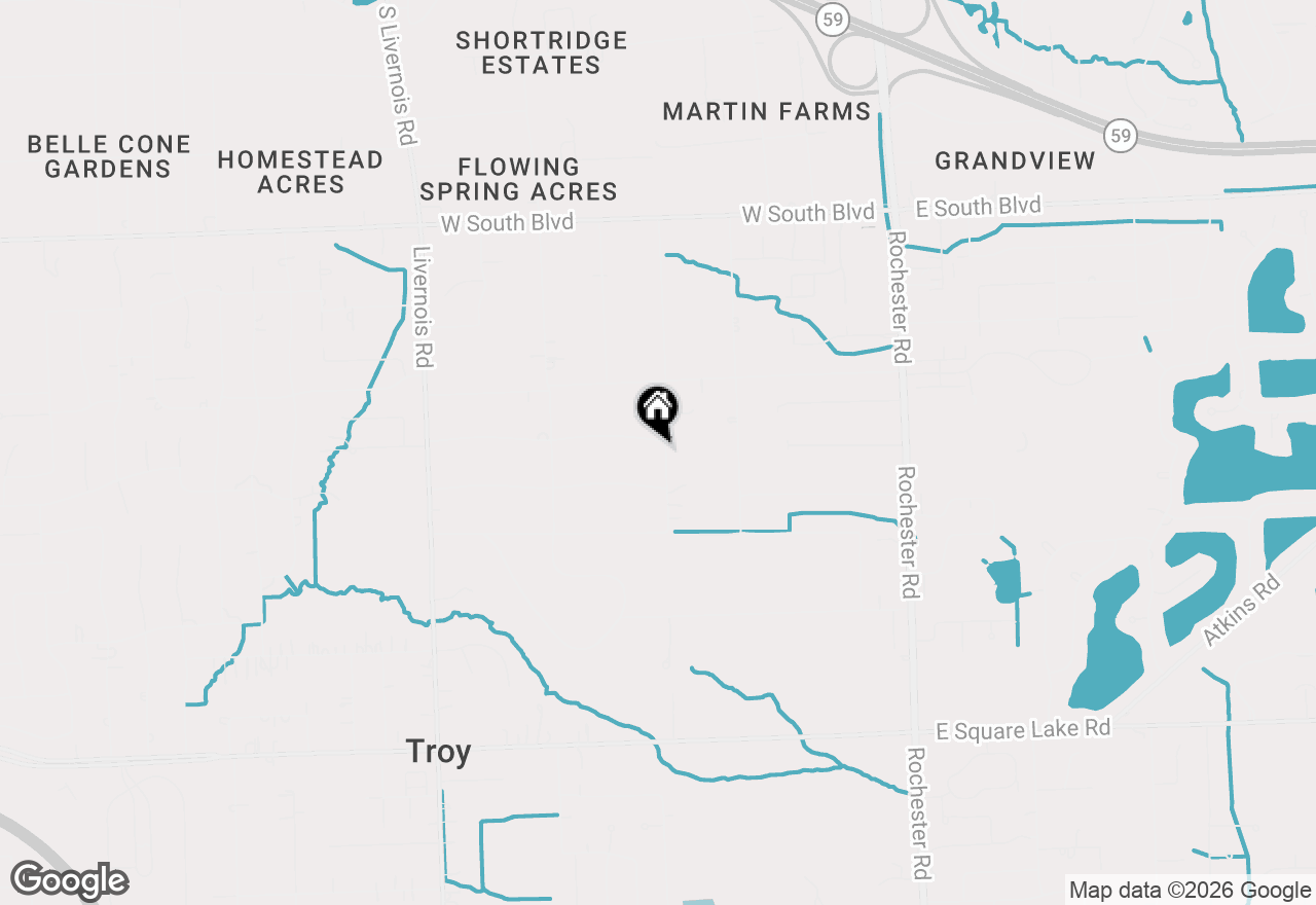 Map of 494 Lesdale Drive, Troy, MI 48085