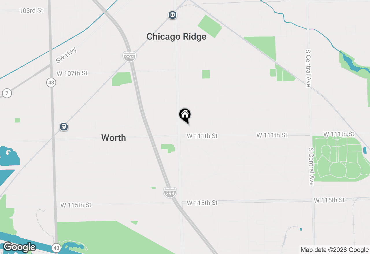 Map of 11024 Oxford Avenue, Chicago Ridge, IL 60415