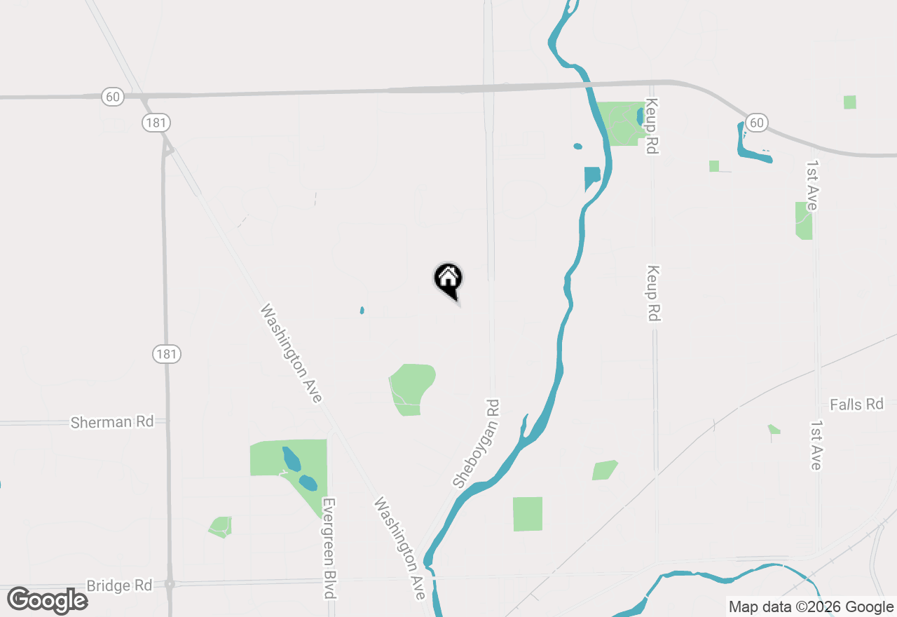 Map of N104W6262 Susan Ln, Cedarburg, WI 53012