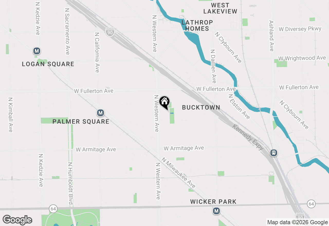 Map of 2330 W Palmer Street, Chicago, IL 60647