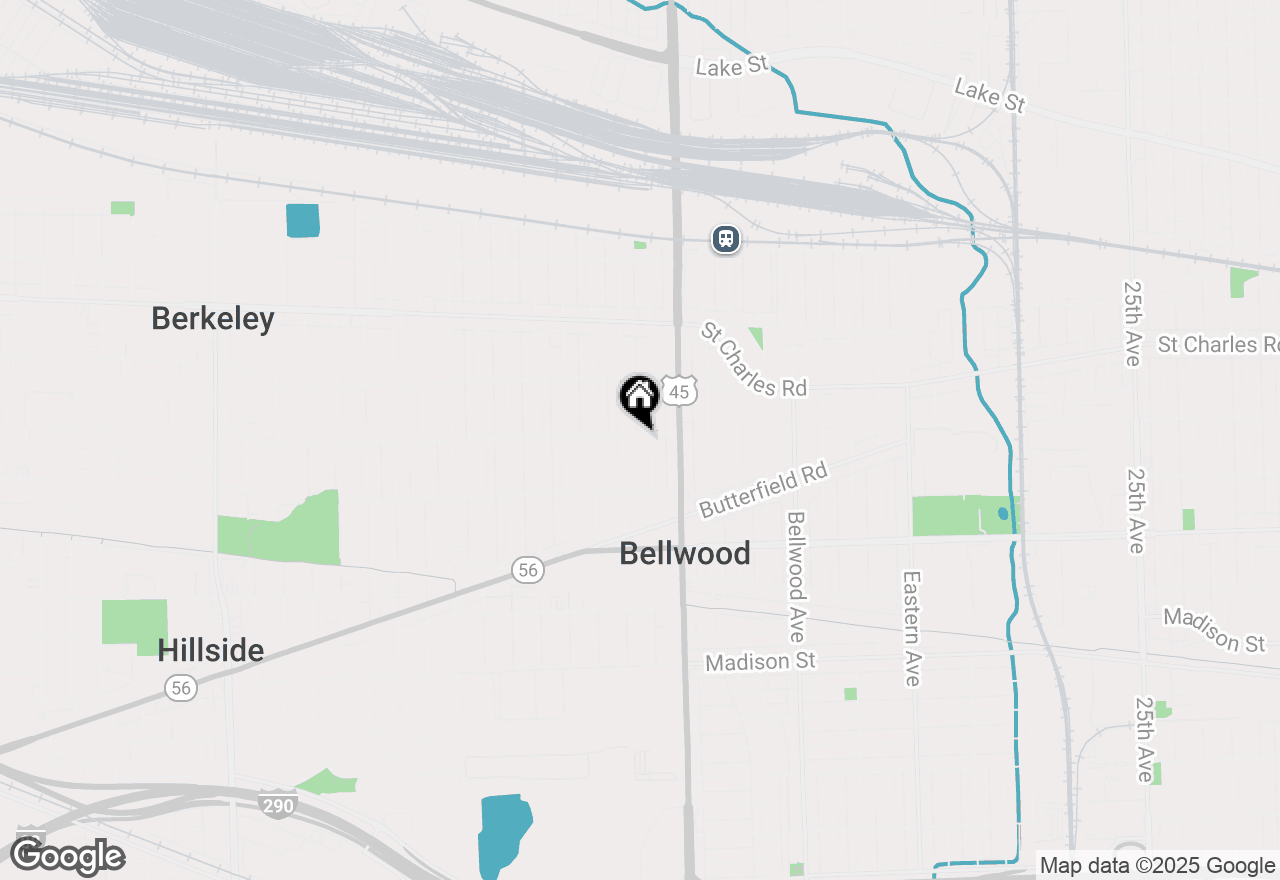 Map of 4208 Oak Street, Bellwood, IL 60104
