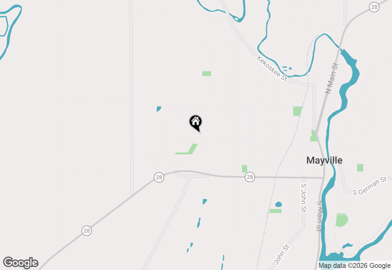 Map of 234 Brookside Dr, Mayville, WI 53050