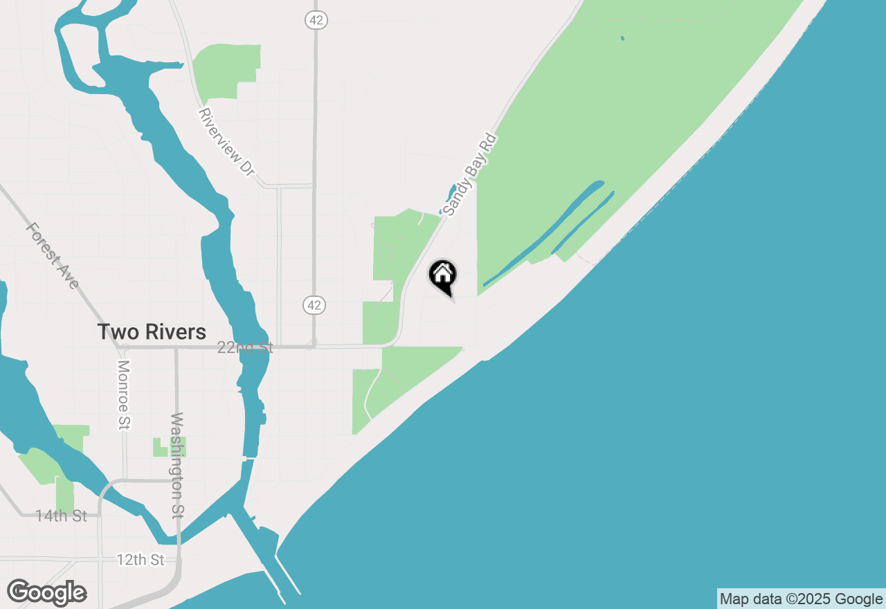 Map of 343 24th St, Two Rivers, WI 54241