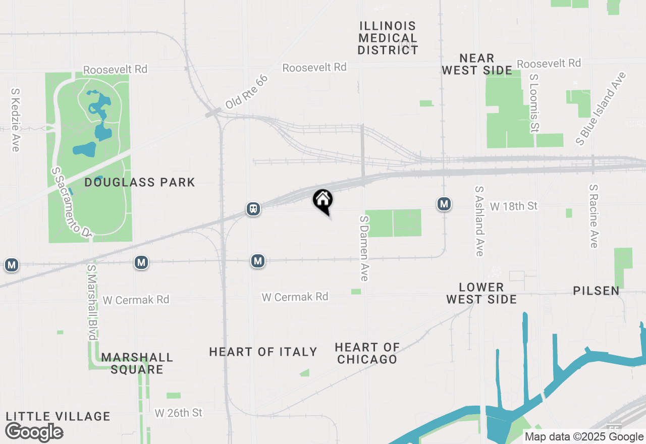 Map of 2124 W 18th Place #1, Chicago, IL 60608