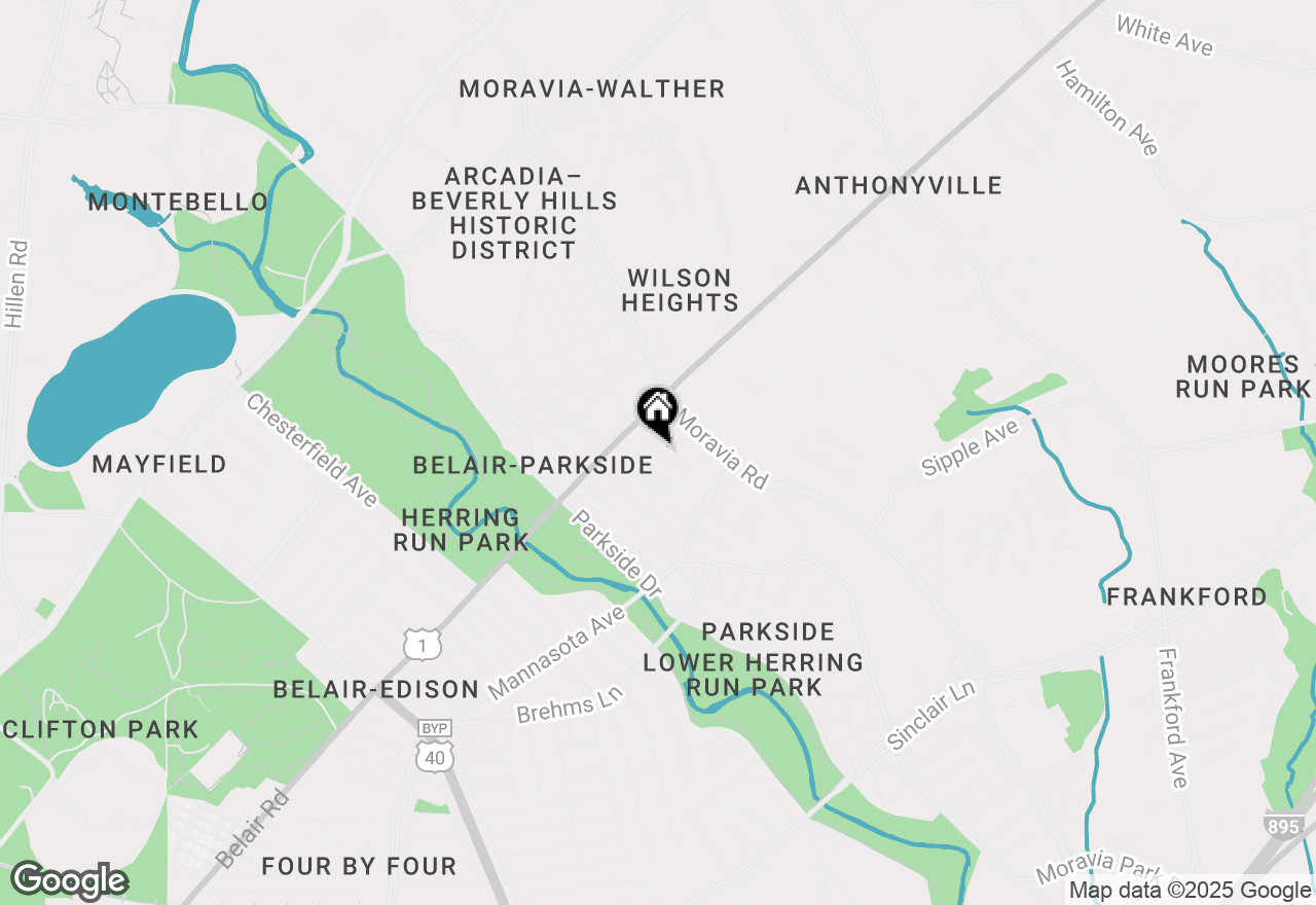 Map of 4224 Seidel Avenue, Baltimore, MD 21206