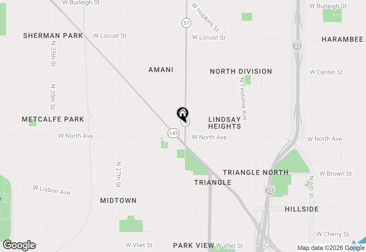 Map of 2355 N 20th St #2355A, Milwaukee, WI 53206