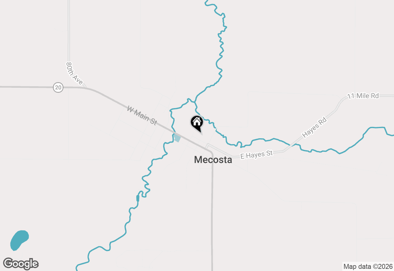 Map of 260 W Hayes Street, Mecosta, MI 49332