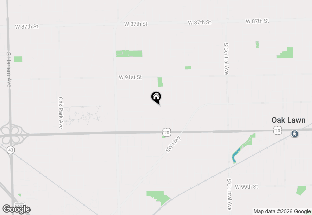 Map of 9304 Meade Avenue, Oak Lawn, IL 60453