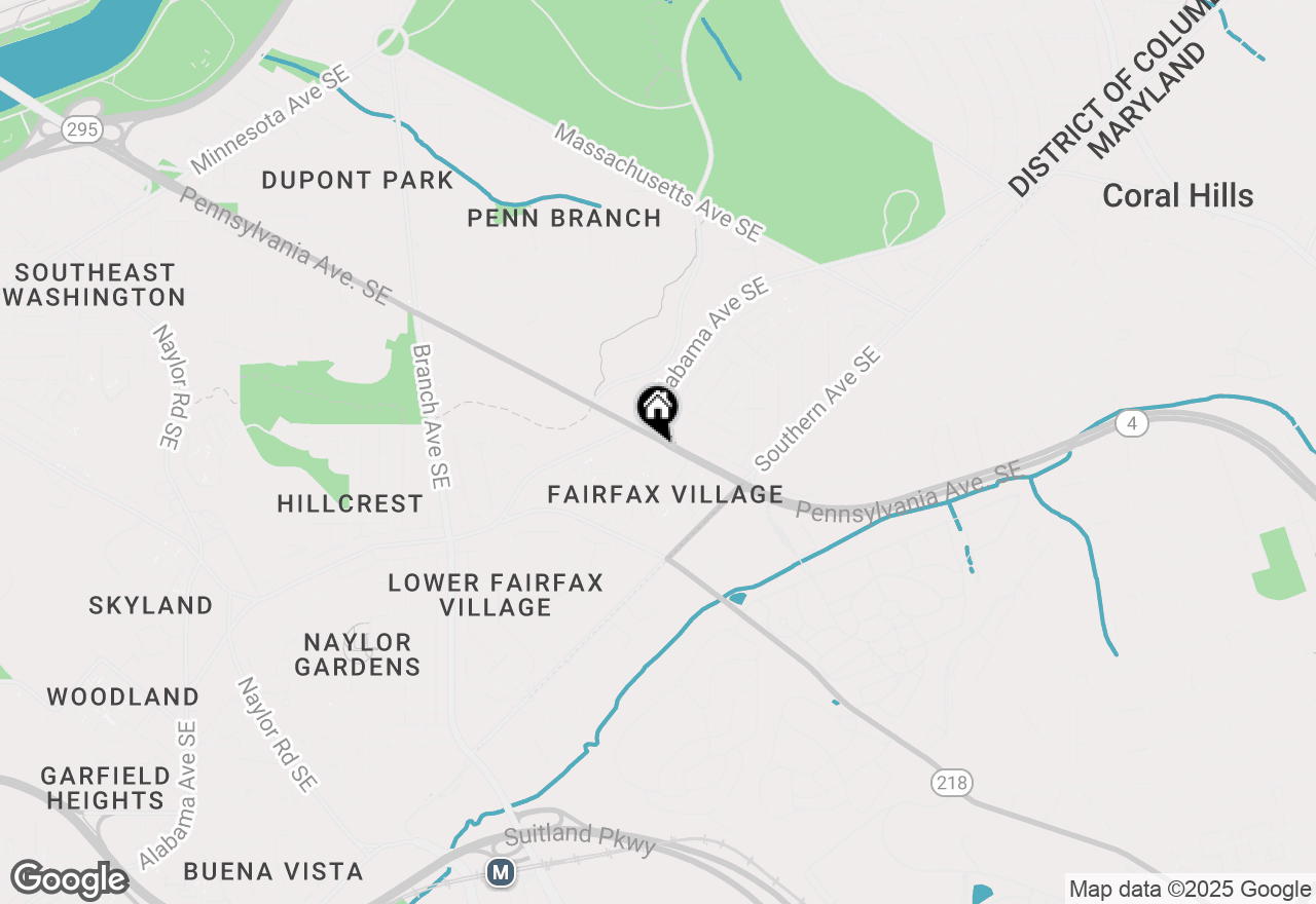 Map of 2001 Fort Davis Street Se #102, Washington, DC 20020