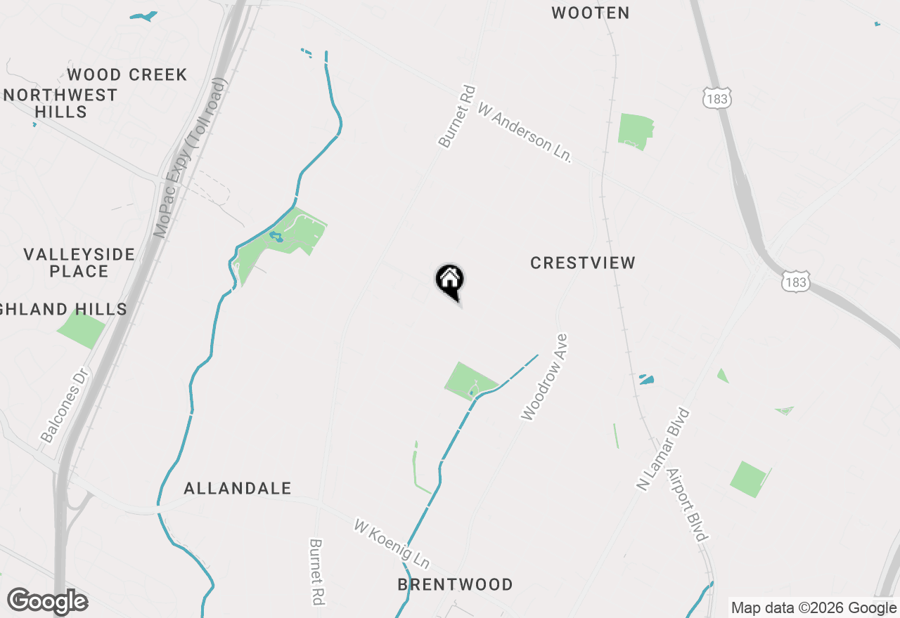 Map of 1901 W Saint Johns Ave, Austin, TX 78757