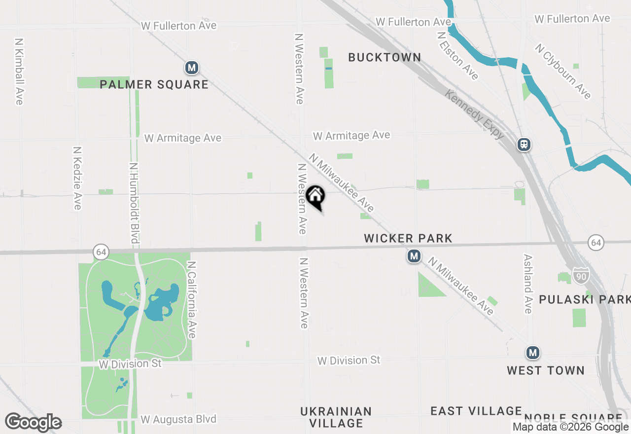 Map of 1670 N Claremont Avenue #208, Chicago, IL 60647